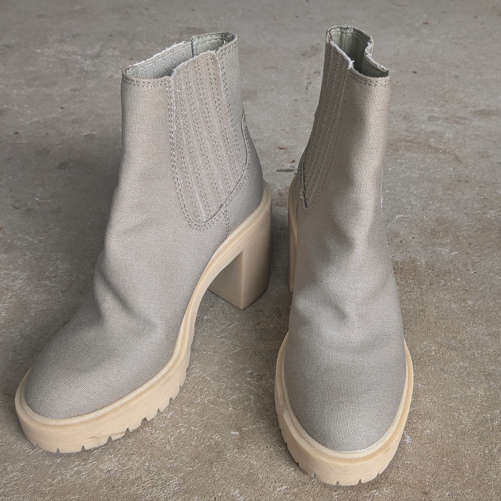 Dolce Vita Light Gray Heeled Boots